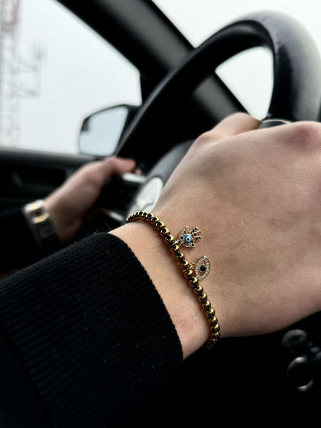 BRANSOLETKA ZŁOTA HAMSA